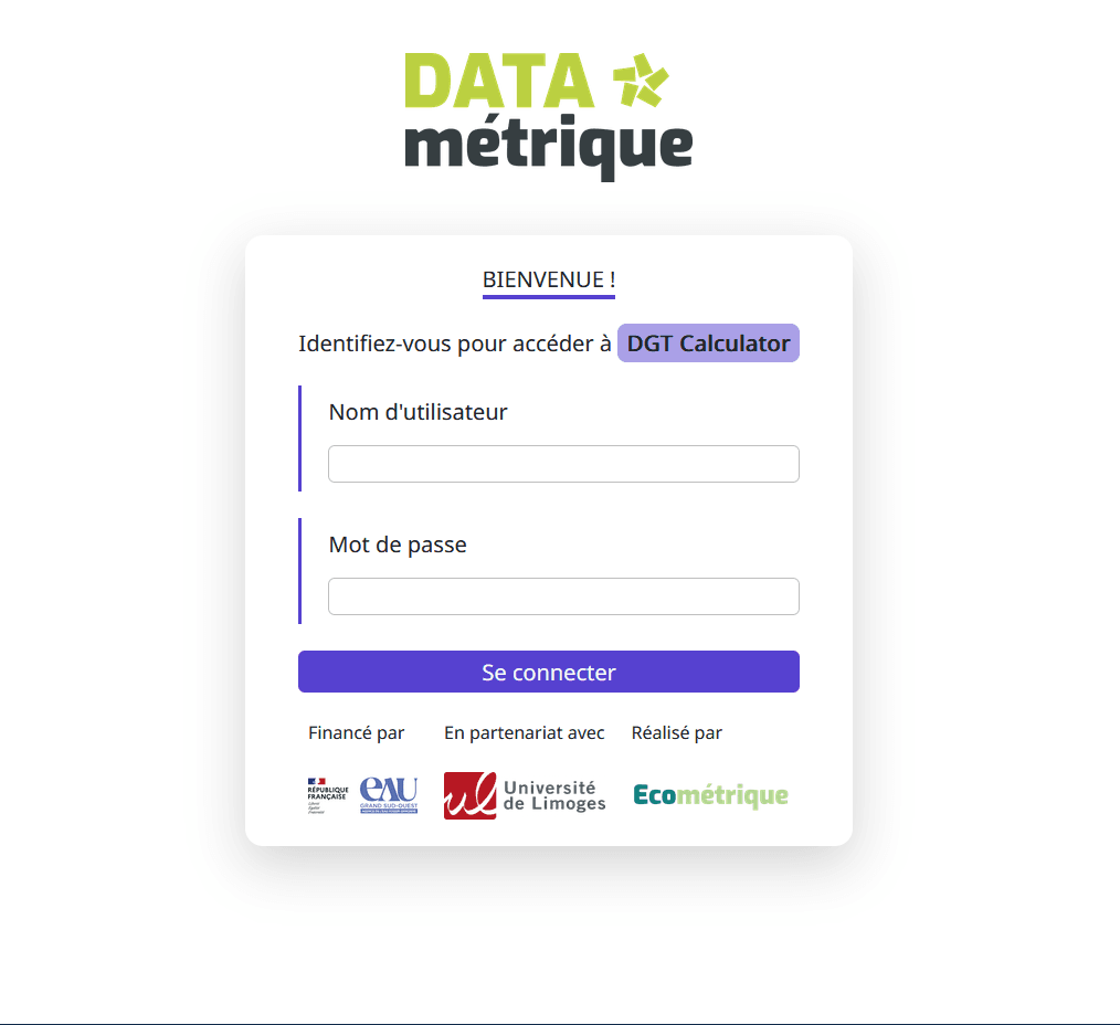 Aperçu du projet DGT Calculator